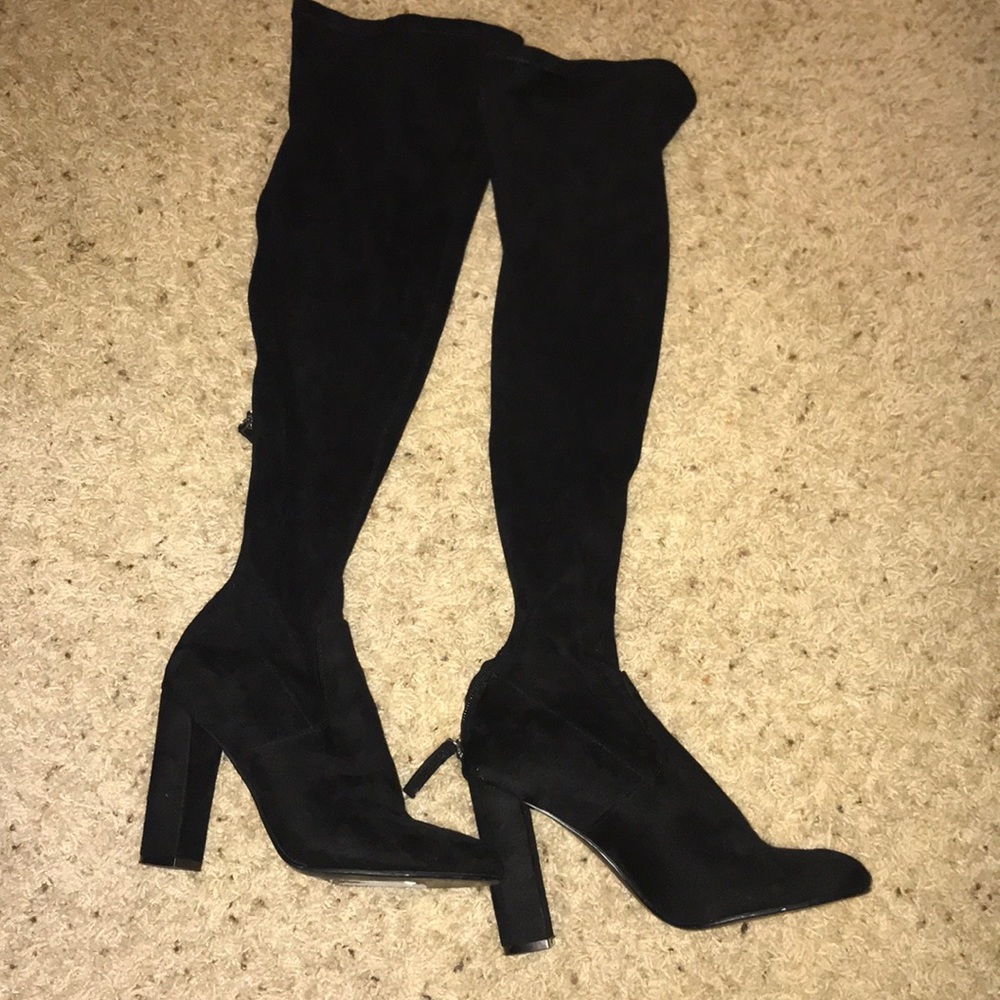 Steve Madden Black Thigh High Boots